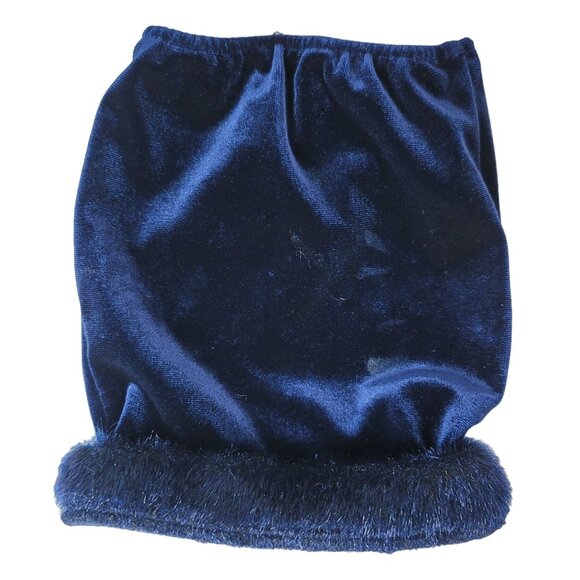 American Girl Twilight Holiday Outfit Blue Velour Skirt Faux Fur Jacket 2000 - Picture 8 of 9